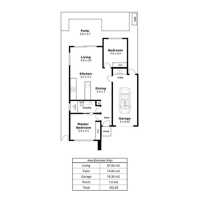 Floorplan of Homely house listing, 53A&B Hawker Avenue, Plympton Park SA 5038