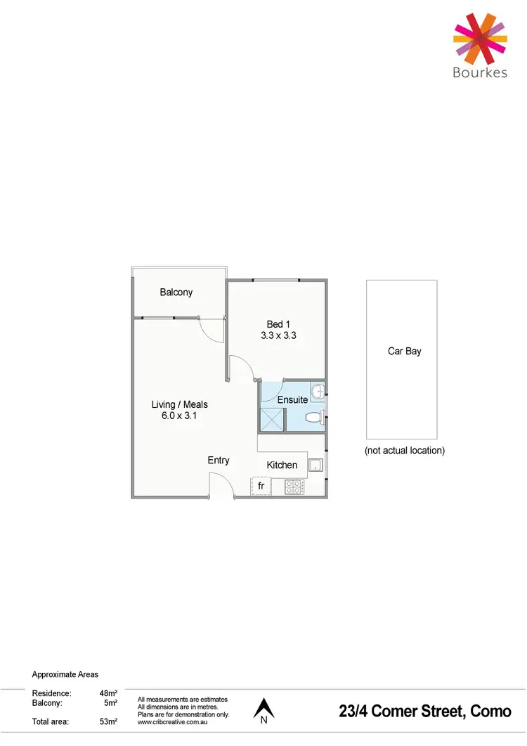 Floorplan of Homely unit listing, 23/4 Comer Street, Como WA 6152