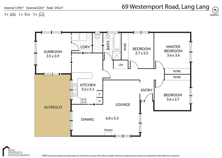Floorplan of Homely house listing, 69 Westernport Road, Lang Lang VIC 3984