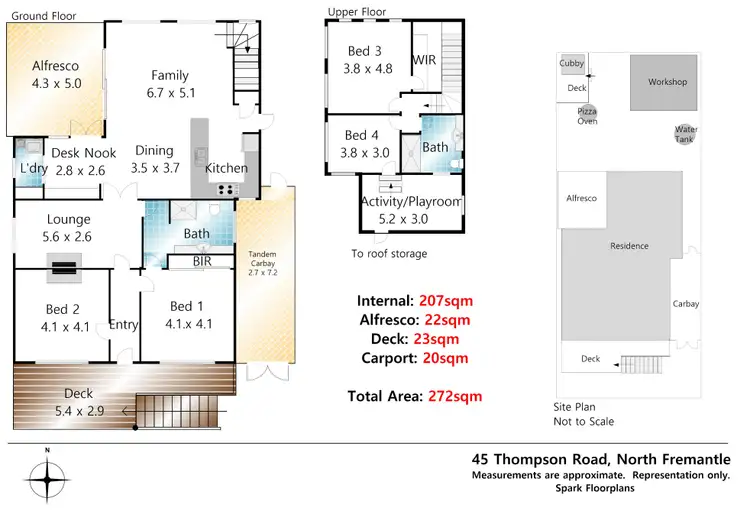 Floorplan of Homely house listing, 45 Thompson Road, North Fremantle WA 6159