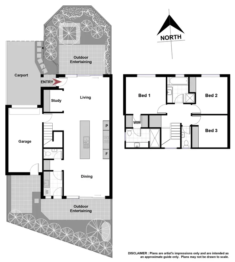 Floorplan of Homely townhouse listing, 2/22 Du Faur Place, Mawson ACT 2607