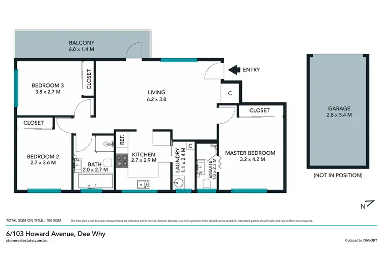 Floorplan of Homely unit listing, 6/103 Howard Avenue, Dee Why NSW 2099