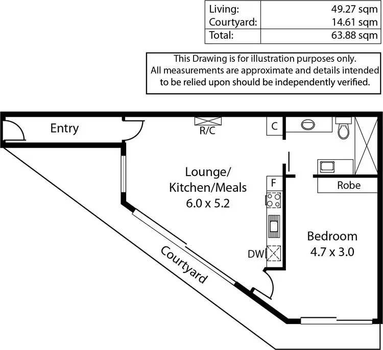 Floorplan of Homely apartment listing, 28 Mersey Street, Gilberton SA 5081