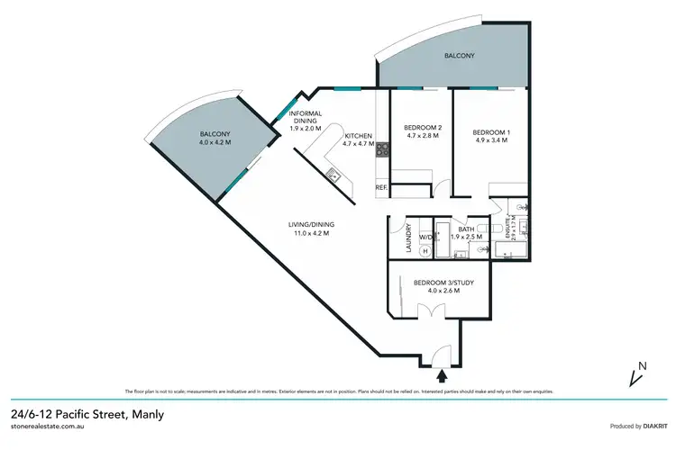 Floorplan of Homely apartment listing, 24/6 Pacific Street, Manly NSW 2095