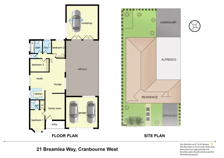 Floorplan of Homely house listing, 21 Breamlea Way, Cranbourne West VIC 3977