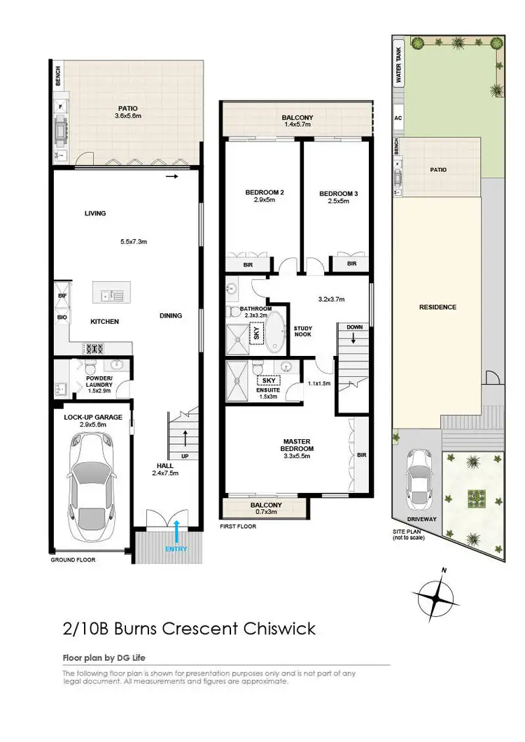 Floorplan of Homely semi-detached listing, 2/10B Burns Crescent, Chiswick NSW 2046