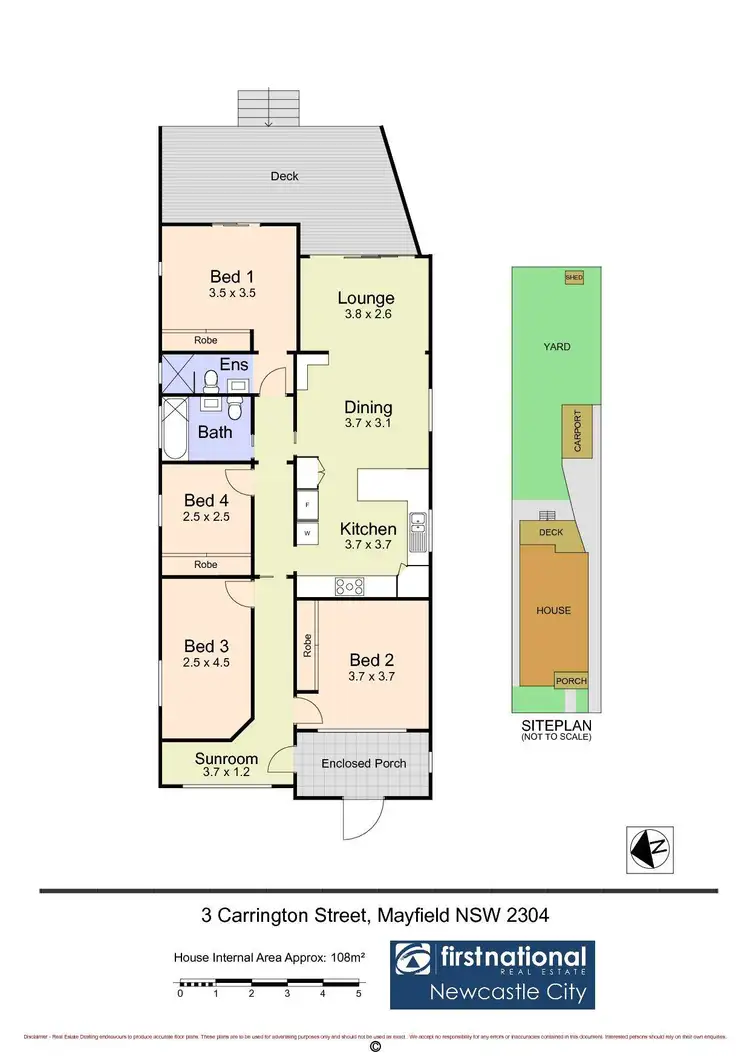 Floorplan of Homely house listing, 3 Carrington Street, Mayfield NSW 2304