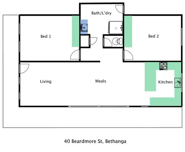 Floorplan of Homely house listing, 40 Beardmore Street, Bethanga VIC 3691