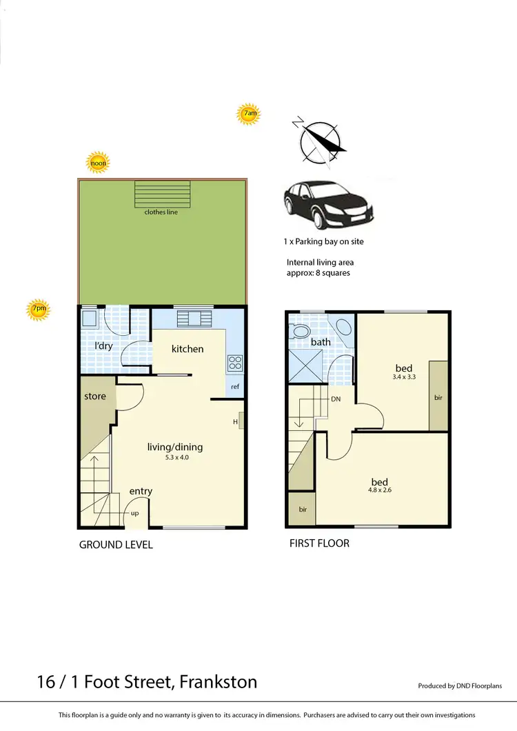 Floorplan of Homely townhouse listing, 16/1 Foot Street, Frankston VIC 3199