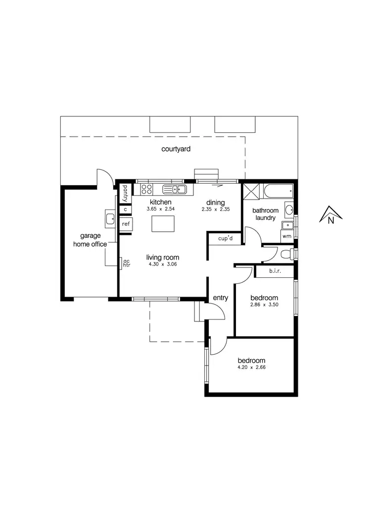 Floorplan of Homely unit listing, 3/49 Challis Street, Newport VIC 3015