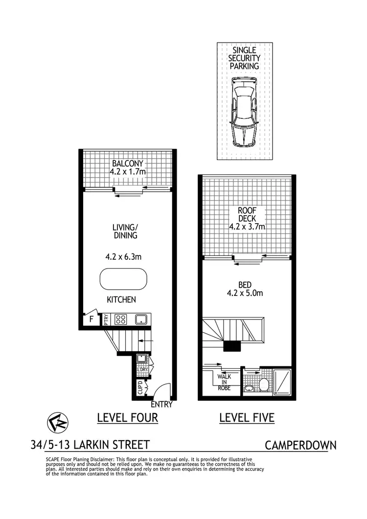 Floorplan of Homely apartment listing, 34/5-13 Larkin Street, Camperdown NSW 2050
