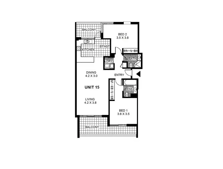 Floorplan of Homely apartment listing, 15/21 Blaxland Avenue, Newington NSW 2127