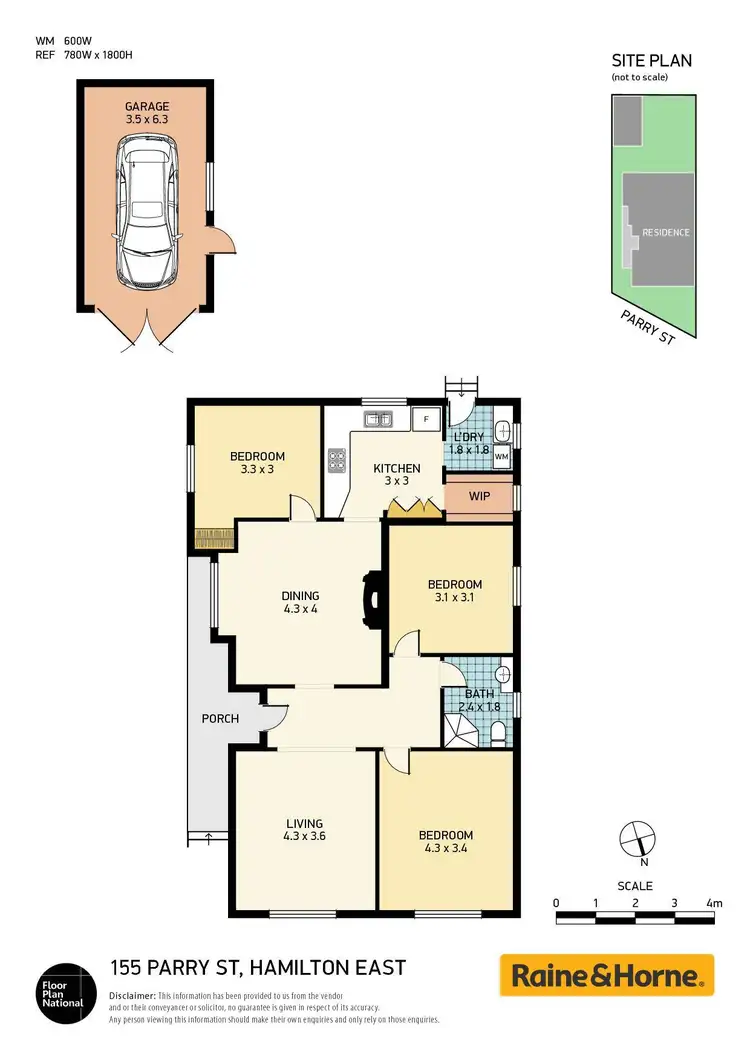 Floorplan of Homely house listing, 155 Parry Street, Hamilton East NSW 2303