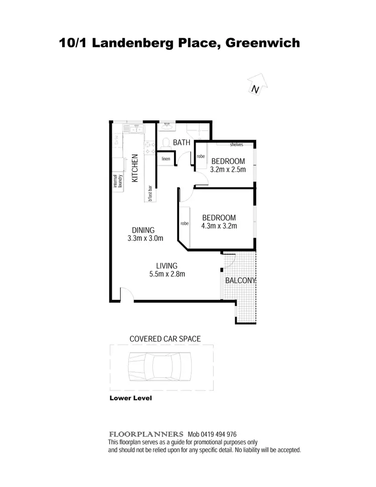 Floorplan of Homely unit listing, 10/1 Landenburg Place, Greenwich NSW 2065