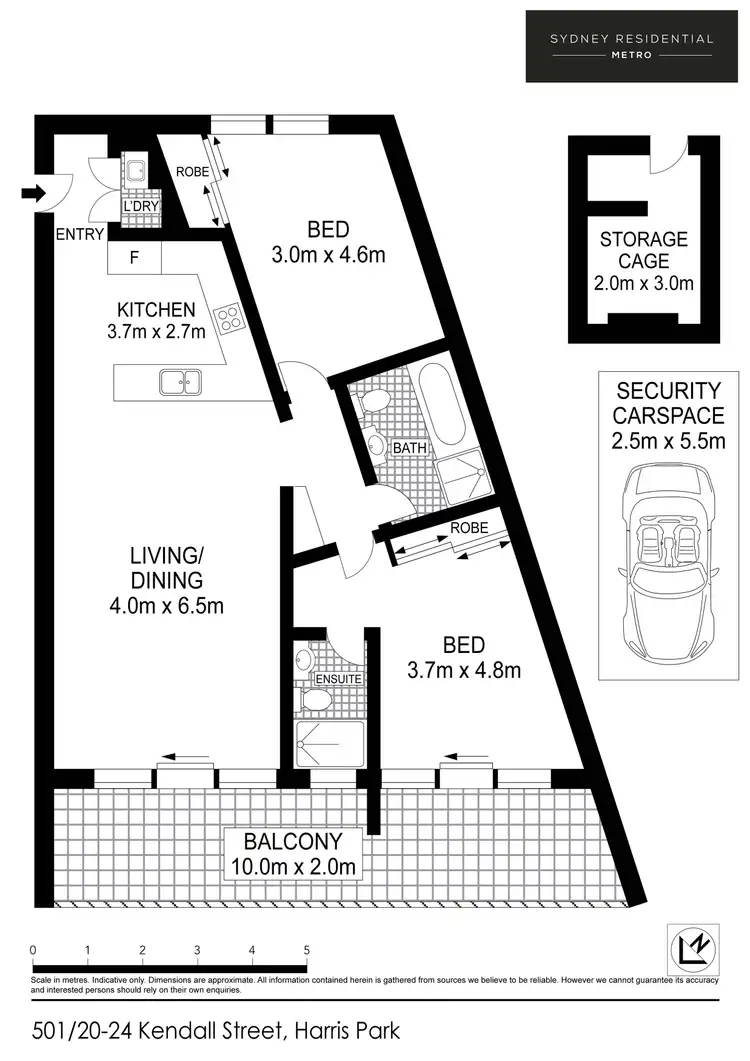 Floorplan of Homely apartment listing, 501/20 Kendall Street, Harris Park NSW 2150
