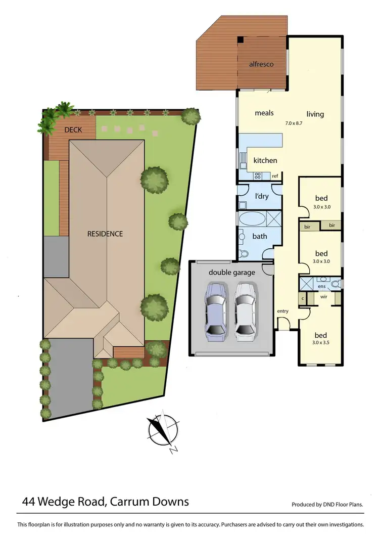 Floorplan of Homely house listing, 44 Wedge Road, Carrum Downs VIC 3201