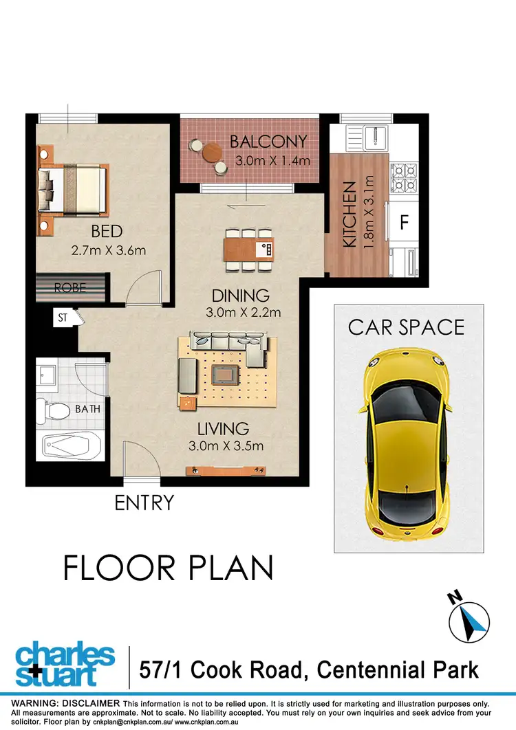 Floorplan of Homely apartment listing, 57/1 Cook Road, Centennial Park NSW 2021