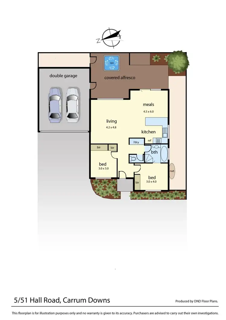 Floorplan of Homely unit listing, 5/51 Hall Road, Carrum Downs VIC 3201