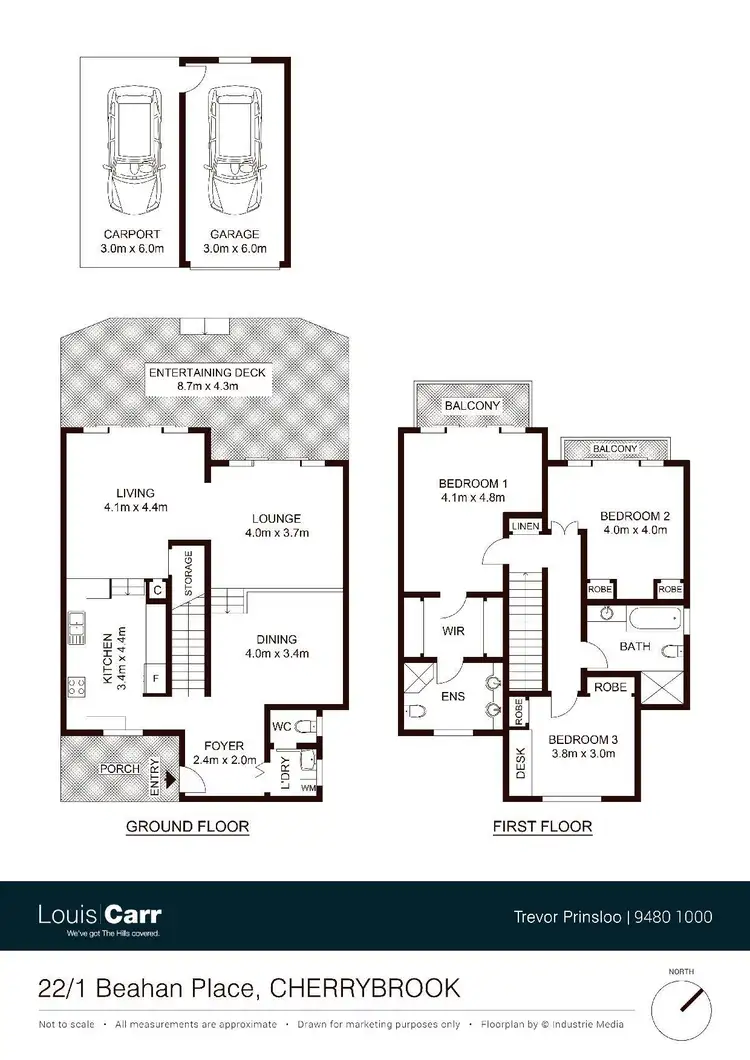 Floorplan of Homely townhouse listing, 22/1 Beahan Place, Cherrybrook NSW 2126