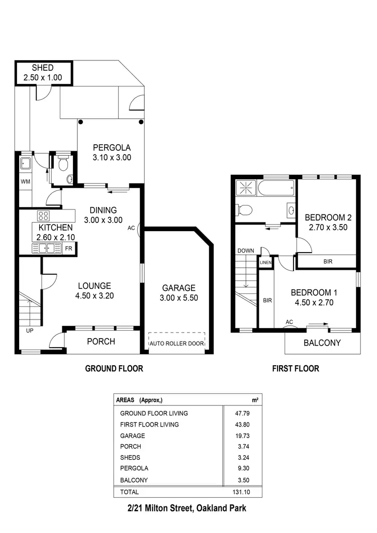 Floorplan of Homely unit listing, 2/21 Milton Street, Oaklands Park SA 5046