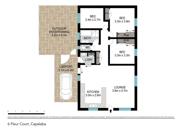Floorplan of Homely house listing, 6 Fleur Court, Capalaba QLD 4157