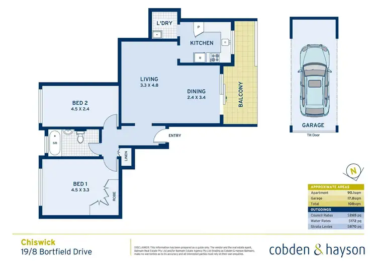 Floorplan of Homely apartment listing, 19/8 Bortfield Drive, Chiswick NSW 2046