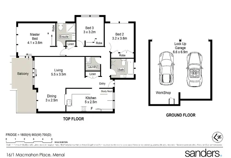 Floorplan of Homely apartment listing, 16/1 MacMahon Place, Menai NSW 2234