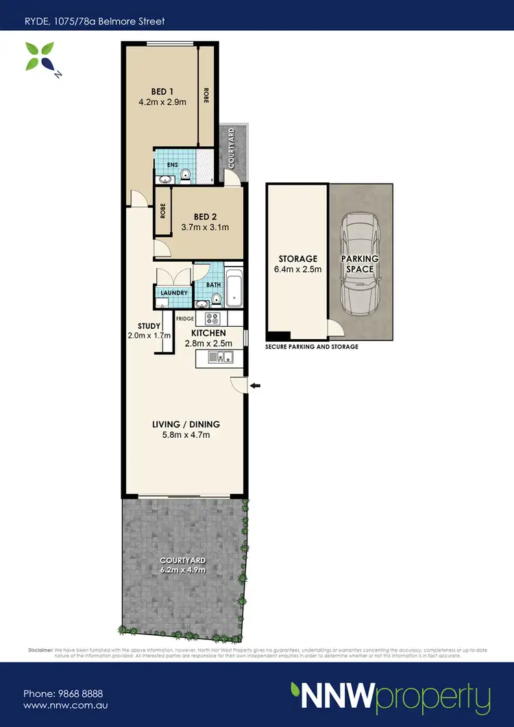 Floorplan of Homely unit listing, 1075/78A Belmore Street, Ryde NSW 2112