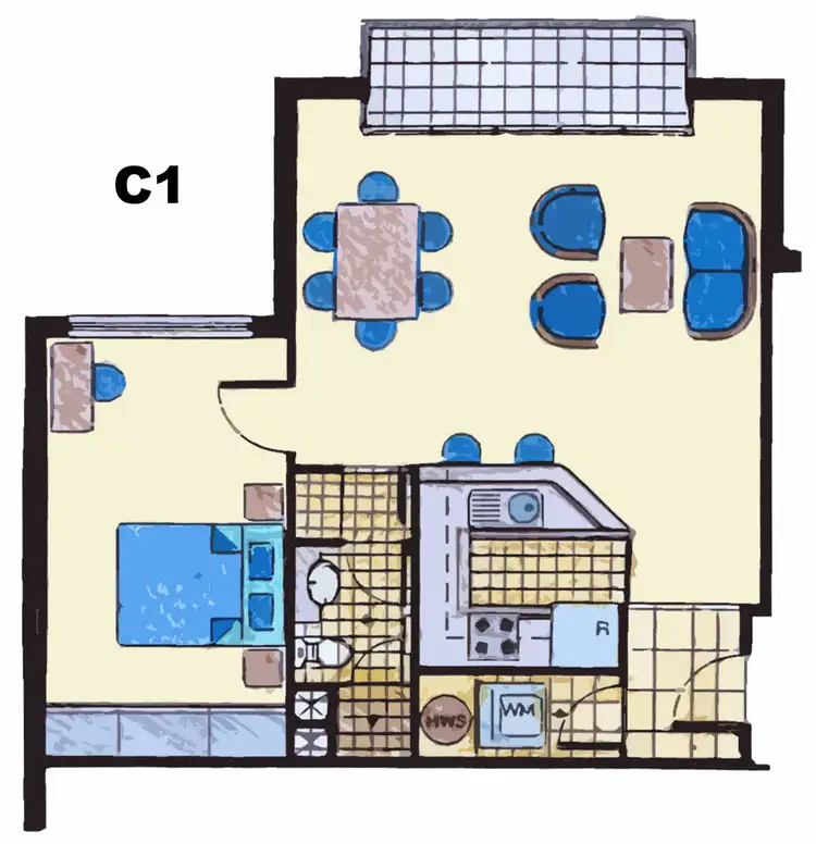 Floorplan of Homely unit listing, 17/214-220 Princes Highway, Fairy Meadow NSW 2519
