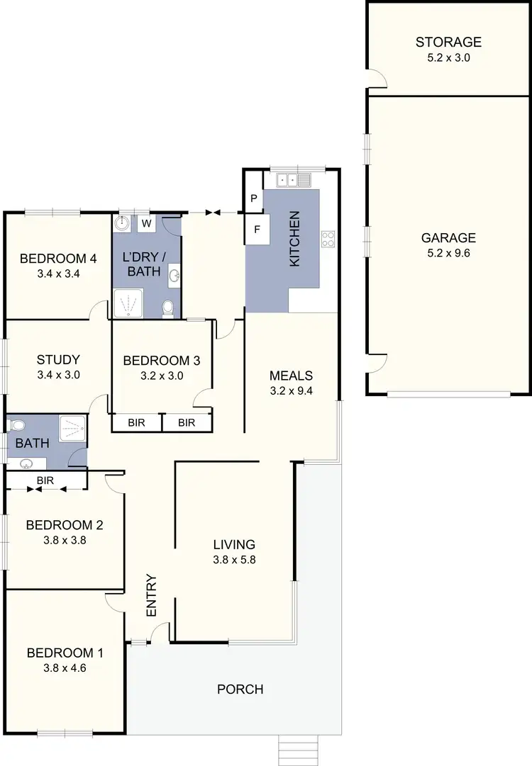 Floorplan of Homely house listing, 14 Geach Street, Dallas VIC 3047