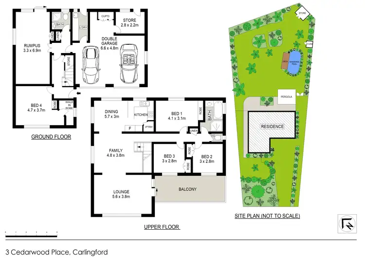 Floorplan of Homely house listing, 3 Cedarwood Place, Carlingford NSW 2118