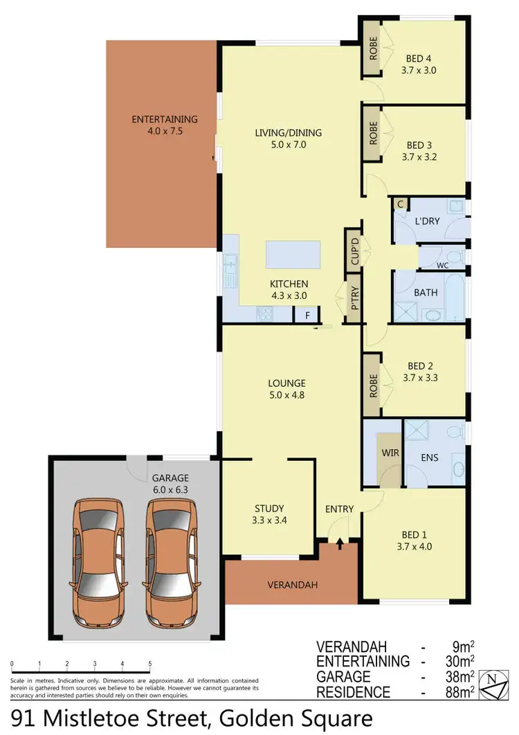 Floorplan of Homely house listing, 91a Mistletoe Street, Golden Square VIC 3555