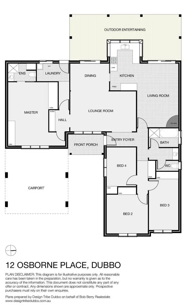 Floorplan of Homely house listing, 12 Osborne Place, Dubbo NSW 2830