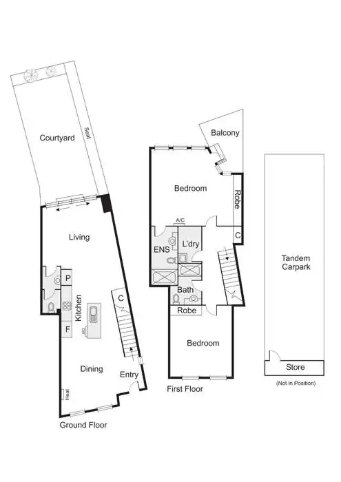 Floorplan of Homely townhouse listing, 27/97 Cruikshank Street, Port Melbourne VIC 3207