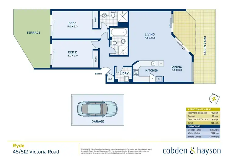 Floorplan of Homely apartment listing, 45/512 Victoria Road, Ryde NSW 2112