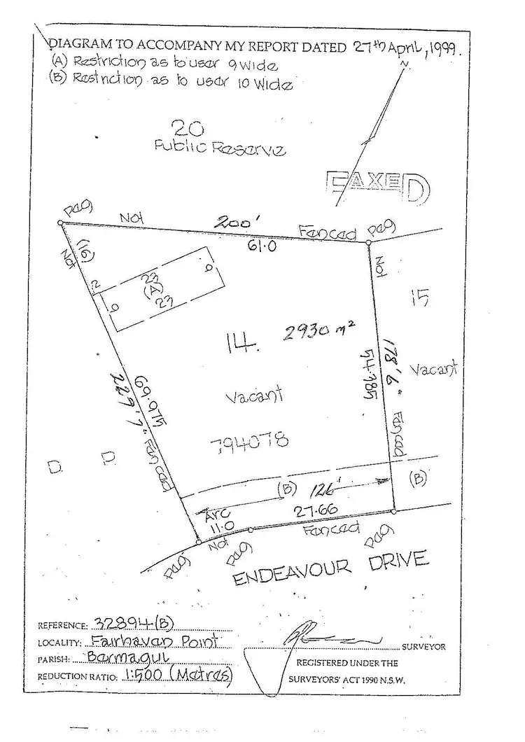Floorplan of Homely land listing, 27 Endeavour Drive, Wallaga Lake NSW 2546