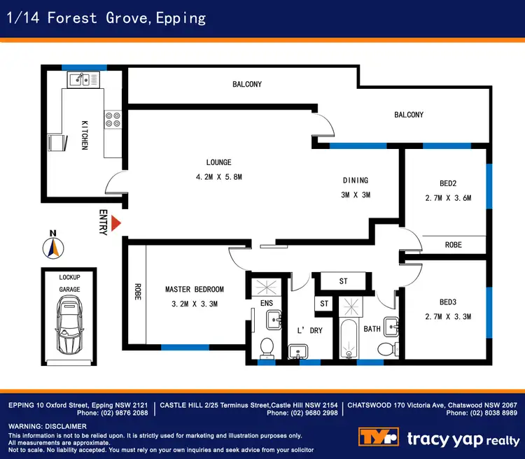 Floorplan of Homely unit listing, 1/14 Forest Grove, Epping NSW 2121