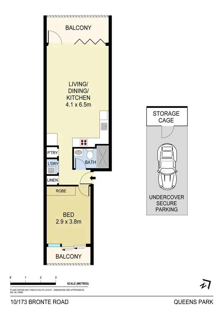 Floorplan of Homely apartment listing, 10/173-179 Bronte Road, Queens Park NSW 2022