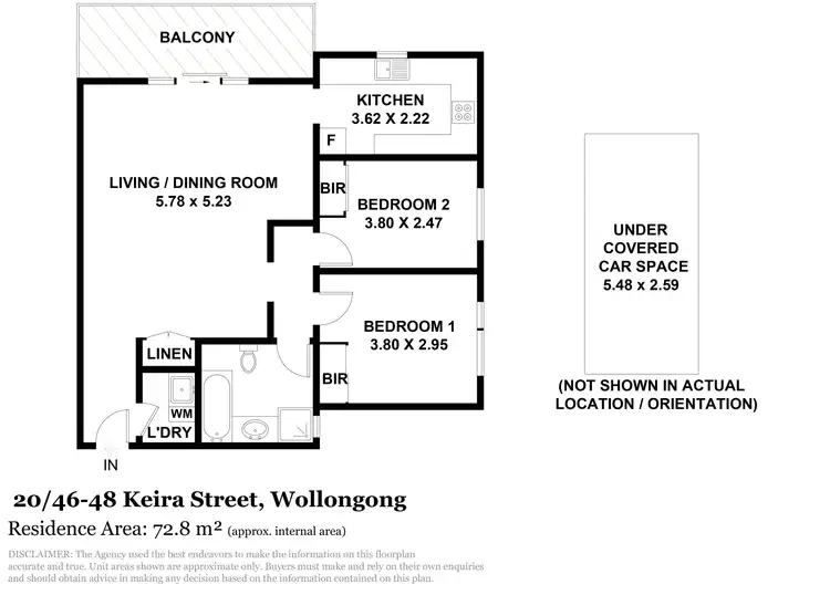 Floorplan of Homely apartment listing, 20/48 Keira Street, Wollongong NSW 2500
