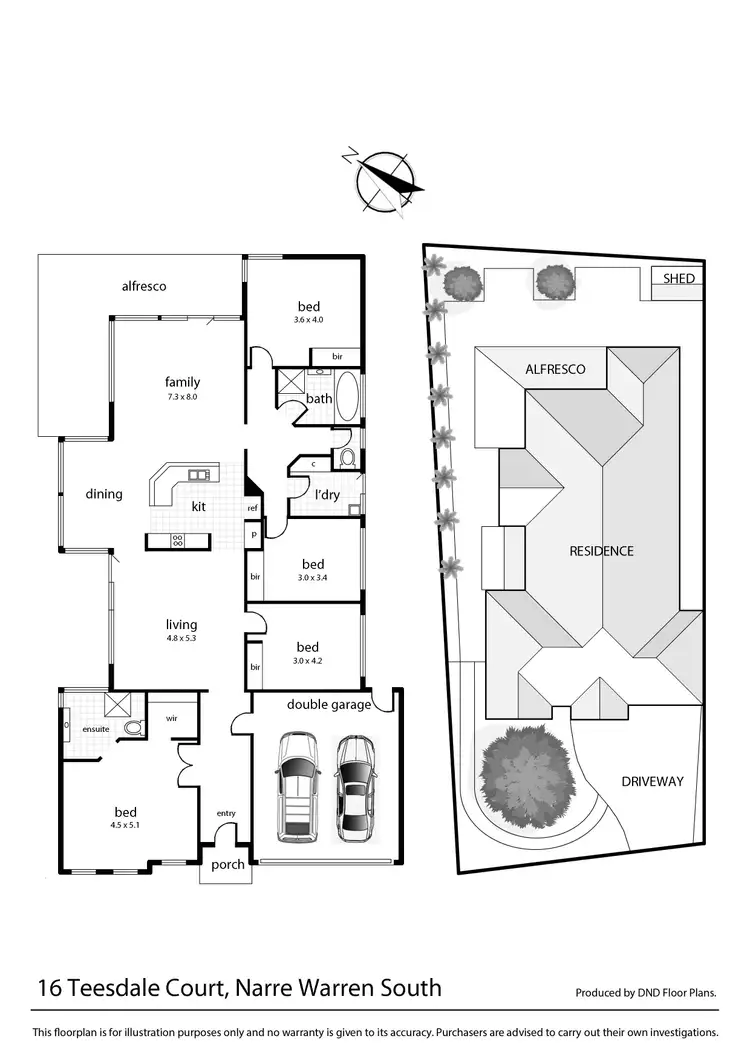 Floorplan of Homely house listing, 16 Teesdale Court, Narre Warren South VIC 3805