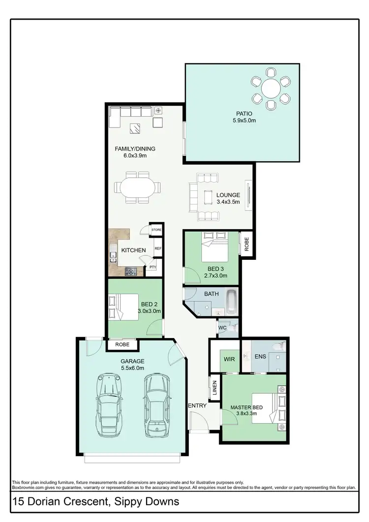 Floorplan of Homely house listing, 15 Dorian Crescent, Sippy Downs QLD 4556