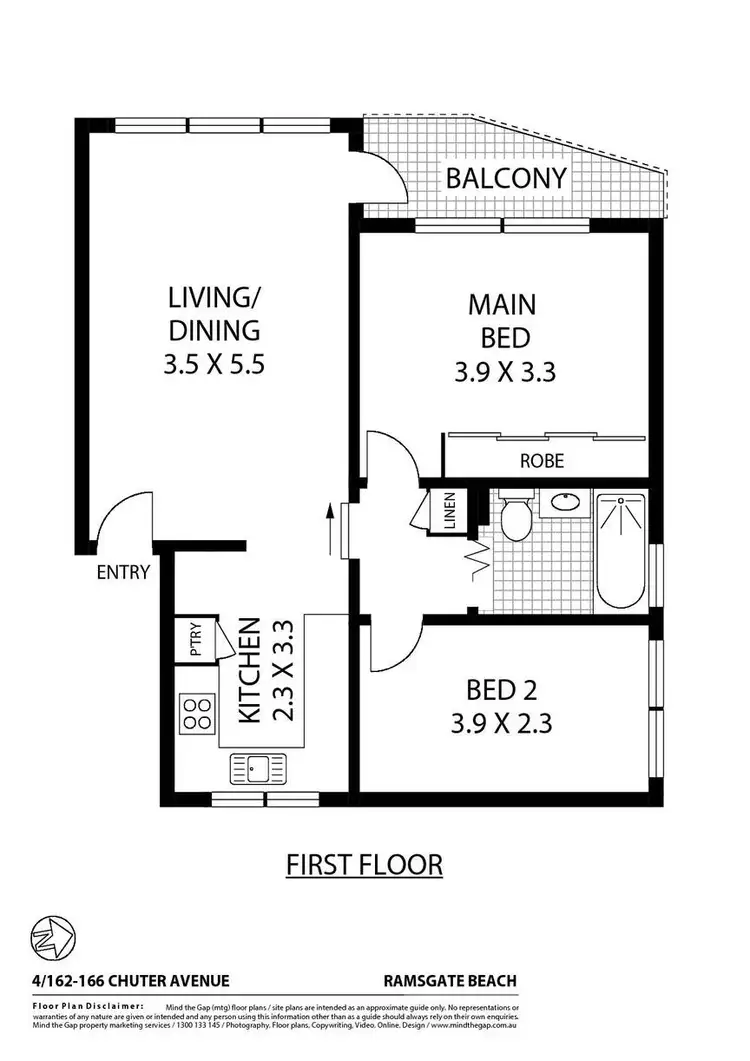 Floorplan of Homely unit listing, 4/162-166 Chuter Avenue, Sans Souci NSW 2219