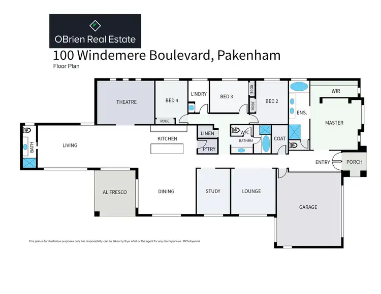 Floorplan of Homely house listing, 100 Windermere Boulevard, Pakenham VIC 3810
