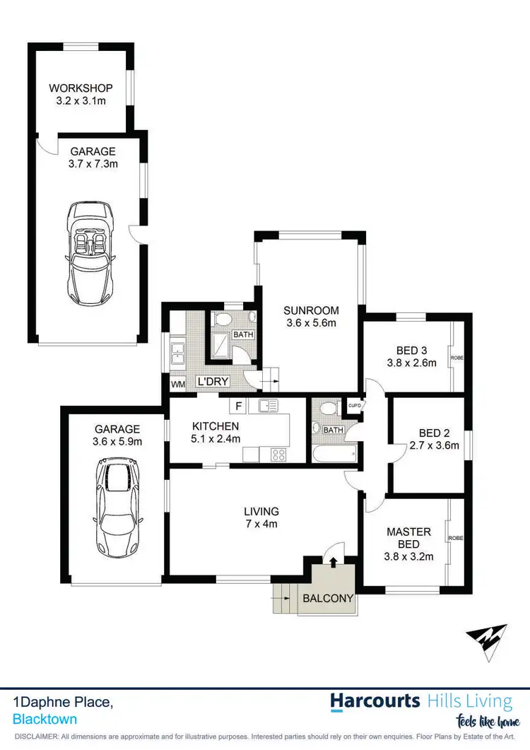 Floorplan of Homely house listing, 1 Daphne Place, Blacktown NSW 2148