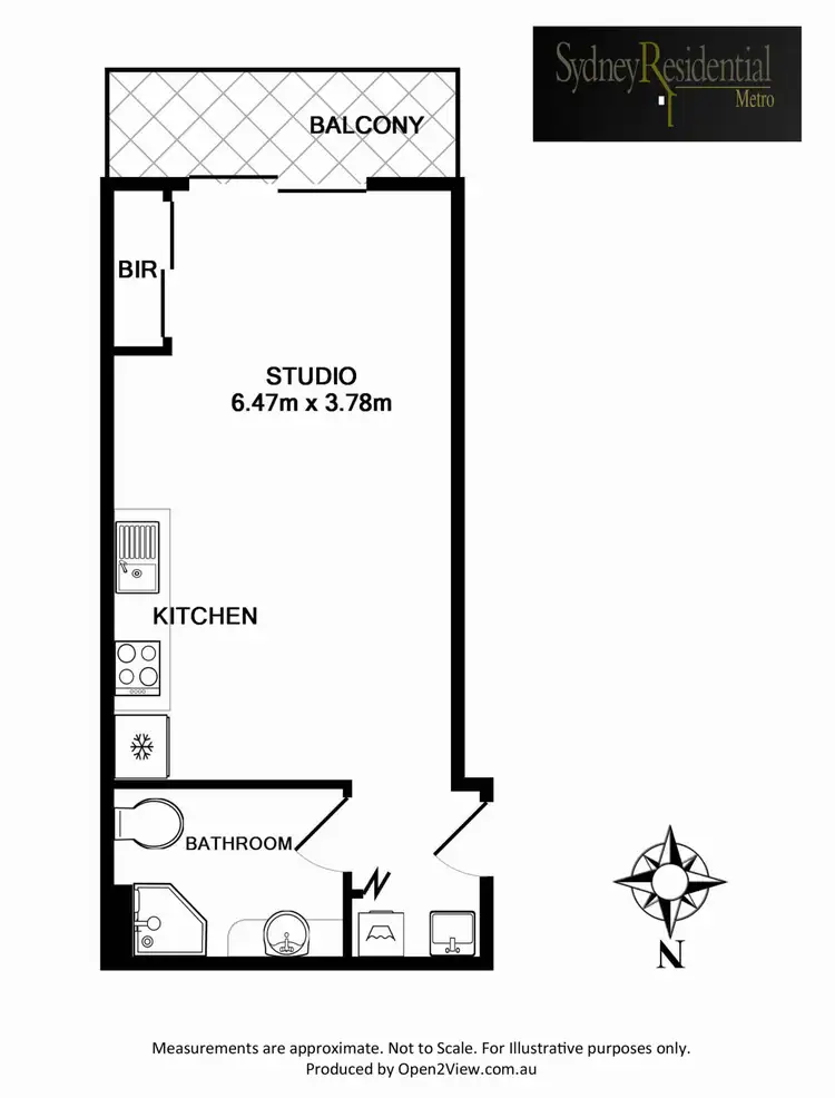 Floorplan of Homely apartment listing, 2601/393 Pitt Street, Sydney NSW 2000