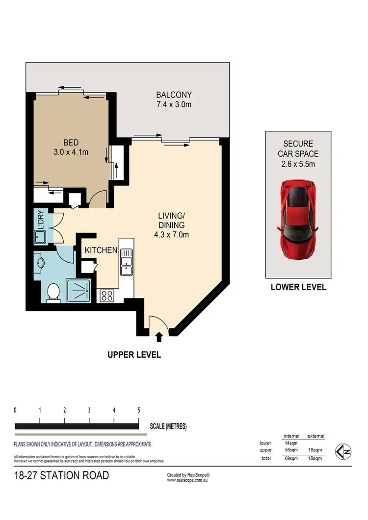 Floorplan of Homely unit listing, 18/27 Station Road, Indooroopilly QLD 4068