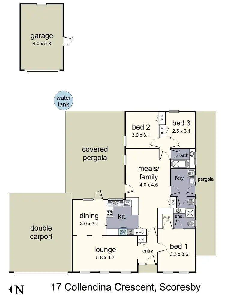 Floorplan of Homely house listing, 17 Collendina Crescent, Scoresby VIC 3179