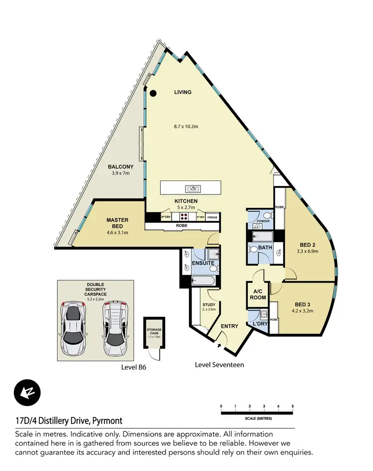 Floorplan of Homely apartment listing, 17D/4 Distillery Drive, Pyrmont NSW 2009
