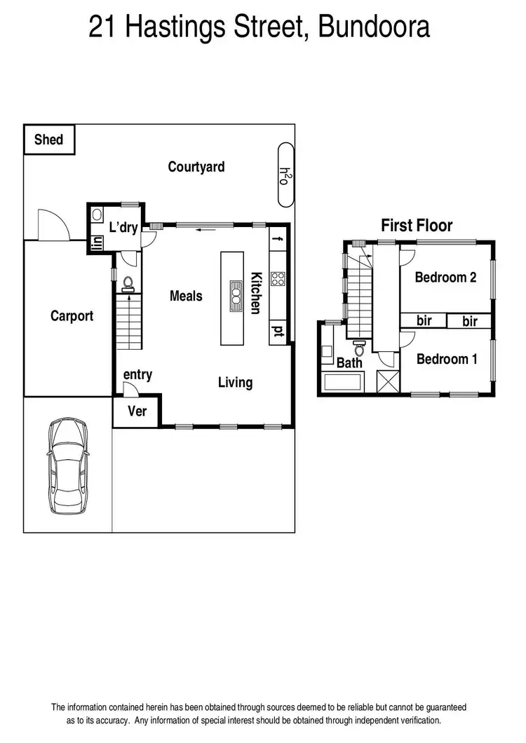 Floorplan of Homely townhouse listing, 21 Hastings Street, Bundoora VIC 3083