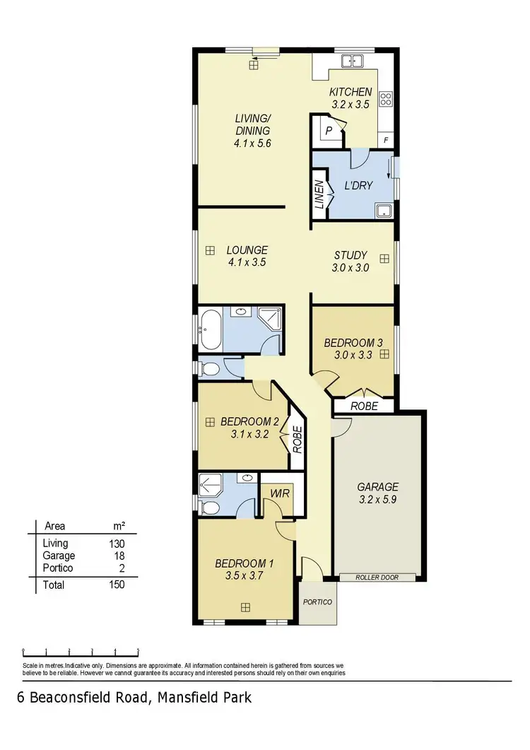 Floorplan of Homely house listing, 6 Beaconsfield Road, Mansfield Park SA 5012